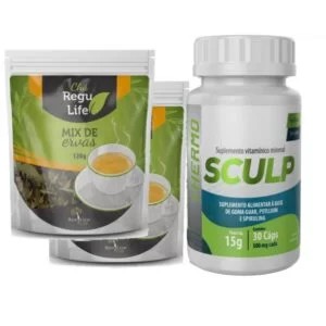 SCULP THERMO + Chá Regu Life 2 pacotes - Combo Emagrecedor Bem Estar Life