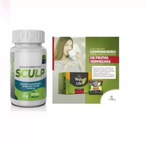 SCULP THERMO + Chá Regulife 30 saches frutas vermelhas -Combo Emagrecedor - Potente Acelerador de Metabolismo 12 x mais resultados.