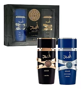 Kit Perfume Masculino Lattafa Asad ( 100ml ) + Perfume Asad Zanzibar ( 100ml ) - pronta entrega