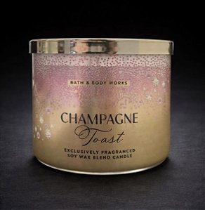 Vela: Champagne Toast ( Tamanho Grande - 3 pavios ) Bath & Body Works - pronta entrega