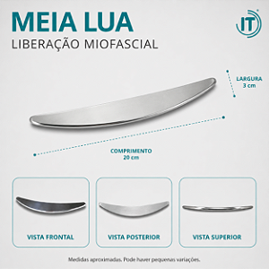 Liberação miofascial Meia Lua - Aço Inox | IASTM