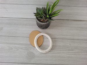 KIT MOLDURA OVAL + FUNDO DE MDF  C/ 10 KITS
