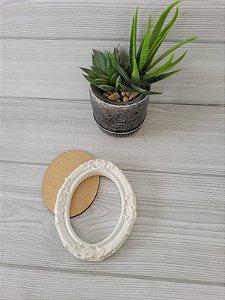 KIT MOLDURA OVAL + FUNDO DE MDF LLA-29 C/ 15 KITS