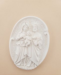 Aplique Familia Sagrada na Placa