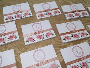 Convite Casamento Rose Gold