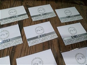 Convite Casamento Arabesco Prata