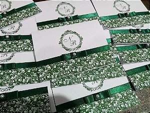 Convite Casamento Arabesco Verde