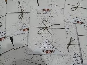 Convite Casamento Rendado