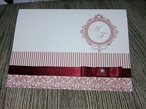 Convite Casamento Marsala Arabesco
