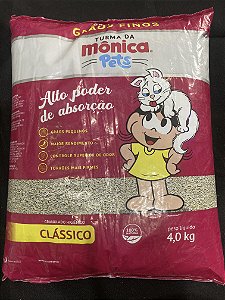 Areia Higiênica Turma Da Monica Clássico Para Gatos 4Kg
