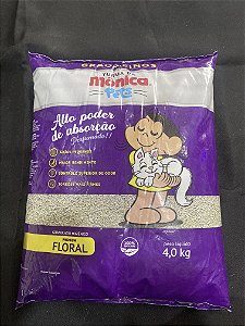 Areia Higiênica Turma Da Monica Floral Para Gatos 4Kg