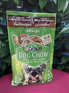 Sachê Dog Chow Cães Cordeiro Adultos 100g