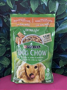 Sachê Dog Chow Cães Salmão Adultos Minis e Pequenos 100g