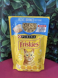 Sachê Friskies Gatos Peixe Branco ao Molho 85g