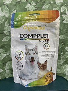 Suplemento Organnact Compplet Mix A-Z para Cães e Gatos - 120g
