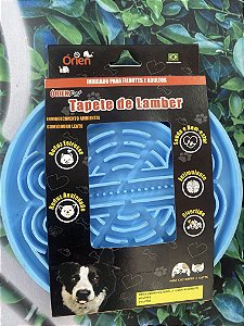 Tapete de lamber pet azul