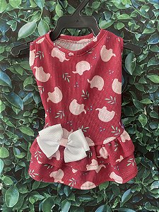 Roupa Vestido Elefantes Rosa PP