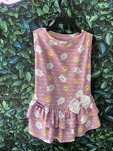 Roupa Vestido Nuvens com Sol Rosa M