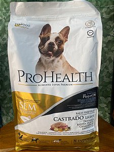 Ração ProHealth Castrado Light para Cães Adultos de Porte Pequeno Sabor Frango 2,5kg