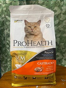 Ração ProHealth para Gatos Adultos Castrados Sabor Frango 1kg