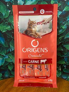 Petisco Cremoso Origens Creminho Carne para Gatos 60g
