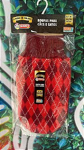 ROUPA DE LÃ P/ CAES VERMELHA N. 08