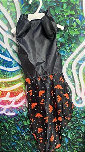 Roupa Vestido Halloween Morcegos Vermelhos G