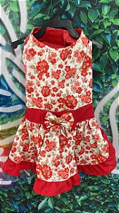 Vestido Pet Flores Tamanho G