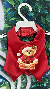 Colete Pet Natalino Estampa Ursinho P