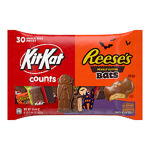 Kit Kat And Reese's Assorted Milk Chocolate Snack Size - Edição Halloween