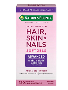 Nature's Bounty Optimal Solutions Advanced Hair, Skin and Nail Biotin & Vitamins A, C, & E