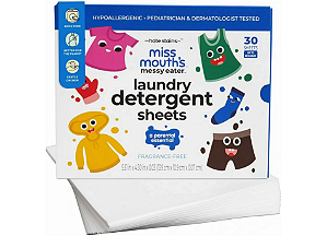 Miss Mouth's Messy Eater Laundry Detergent Sheets, 30 Sheets