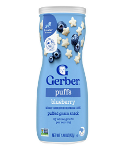 Gerber Snacks for Baby Grain & Grow Puffs, Blueberry