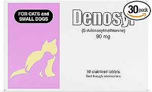 Nutramax Denosyl Suplemento para a Saúde do Fígado e do Cérebro de cães e gatos 30 saches