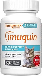 Nutramax Imuquin Suplemento de Saúde Imunológica em Pó para Gatos 30 capsulas