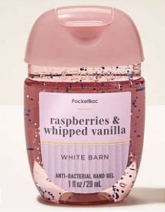 Bath & Body Works Alcool em Gel Raspberries & Whipped Vanilla 29ml