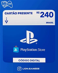 PLAYSTATION STORE R$240 REAIS - CÓDIGO DIGITAL