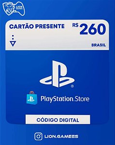 PLAYSTATION STORE R$260 REAIS - CÓDIGO DIGITAL