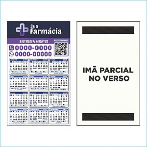 5. Ímã Calendário 2026 - Ímã parcial - 150x90 mm - 1.000 un