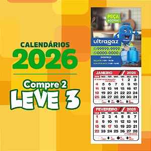 2. Ímã com calendário 2026 - 60x50 mm - 1.000 un