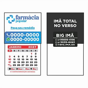 2. Ímã com calendário 2026 - 60x50 mm - 1.000 un