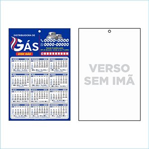 1. Calendário de parede sem Ímã - 300x200 mm