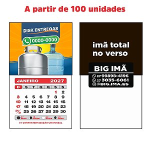 4. Ímã com calendário 2027 - 60x50 mm - 100 unidades