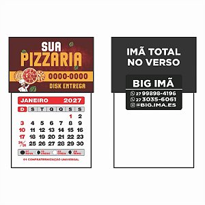 Ímã com calendário 2027 - 80x50 mm - 1.000 un