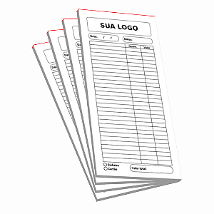 2. BLOCO DE PEDIDO - BLOCO DE COMANDA 21x10cm