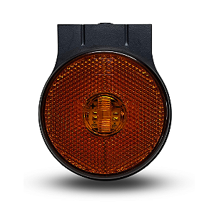LANTERNA LATERAL LED COM SUPORTE - 65MM ÂMBAR BIVOLT