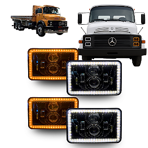 KIT 4 FARÓIS ANGEL LED MB 1113 CARA PRETA P/ ADAPTAÇÃO