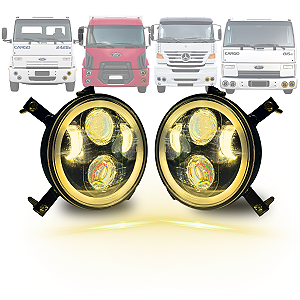 PAR FAROL LED 5,75 ANGEL 4300K LUZ AMARELA CARGO MB 1938S