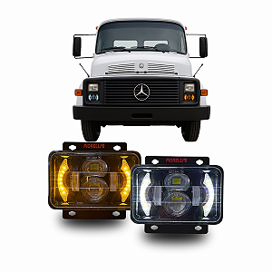 PAR 2 FARÓIS LED MB 1113 CARA PRETA + SUPORTES INSTALAÇÃO
