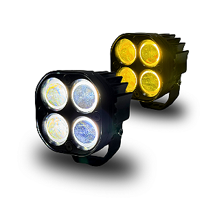 PAR FAROL DE MILHA 40W DUAL COLOR STROBO